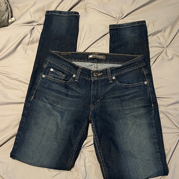 Levi's 524 Too Superlow Rise Y2K Blue Denim Skinny Jeans - Picture 4 of 12